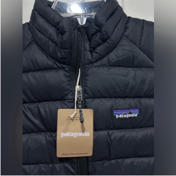 Patagonia Women's XXL Down Sweater Vest Puffer Puff Black NWT Insulated Goose - Picture 5 of 9